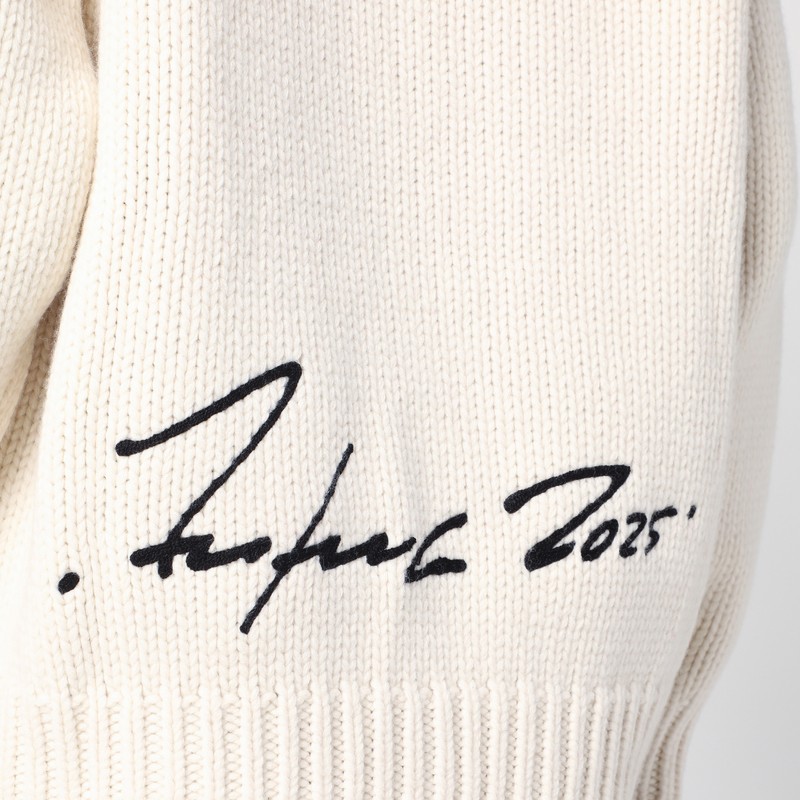 Kenzo X Futura 2000 Sweater In White Wool In White