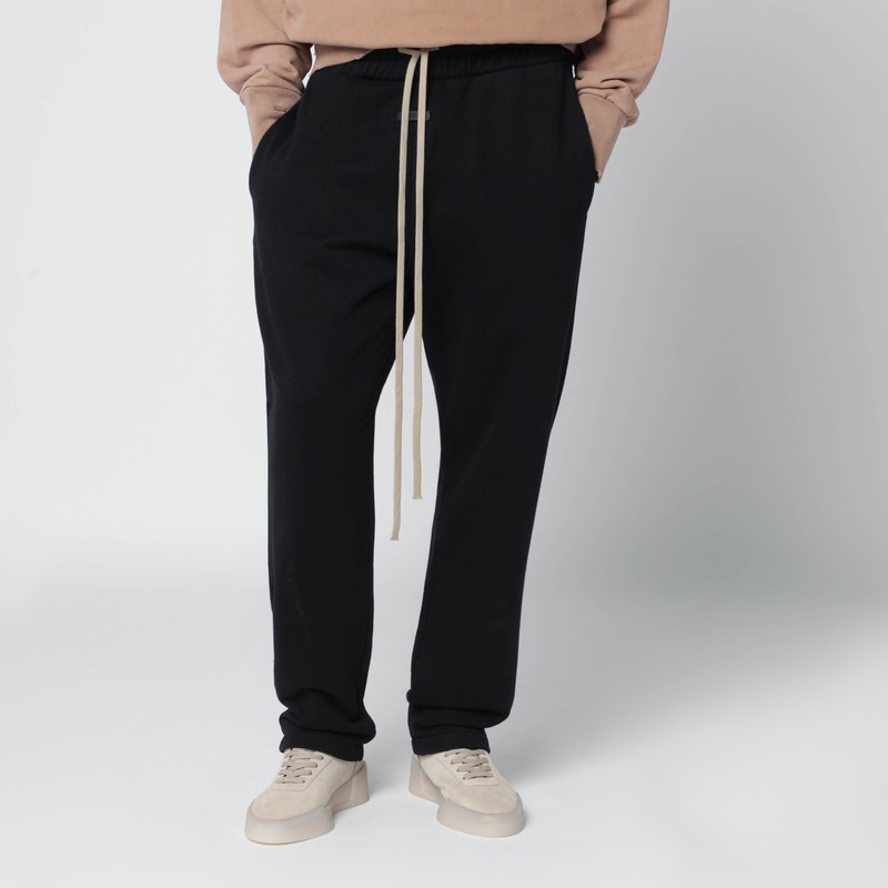 Black cotton jogging pants