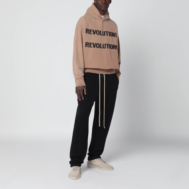 Fear Of God Black Cotton Jogging Pants In Black