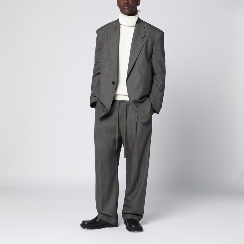 Fear Of God White Turtleneck Sweater In Wool In White