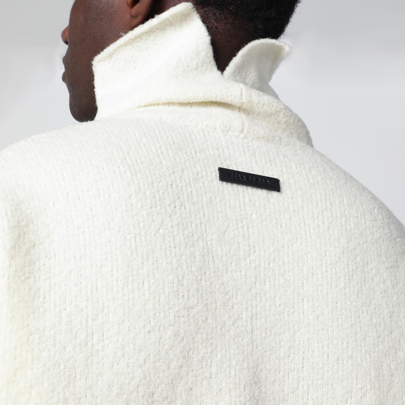 Fear Of God White Turtleneck Sweater In Wool In White