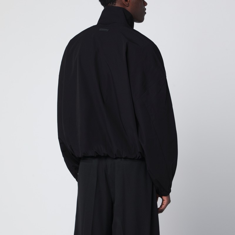 Fear Of God Black Nylon Track Jacket In Black