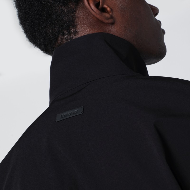 Fear Of God Black Nylon Track Jacket In Black
