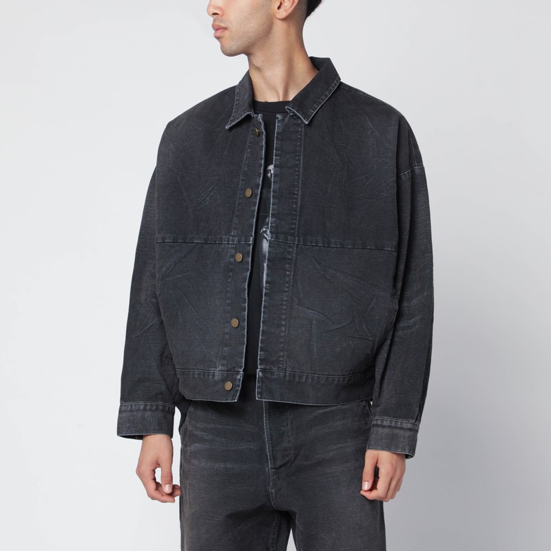 Black faded canvas jacket