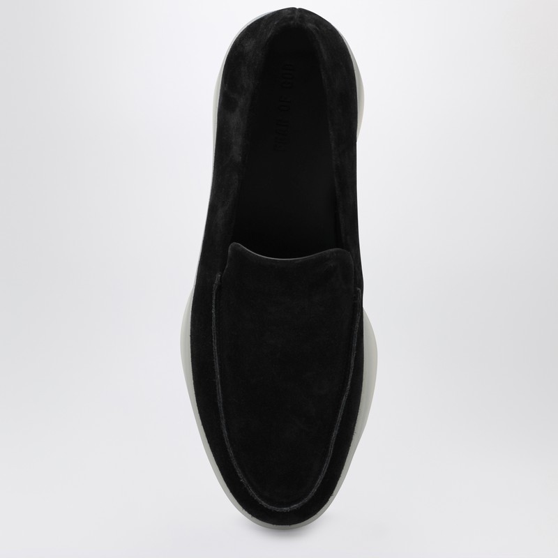 Fear Of God Suede Loafers With Rubber Sole And Round Toe In Black