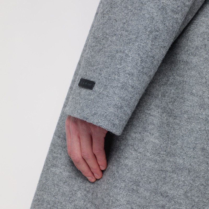 Fear Of God Grey Wool Double-breasted Coat In Grey