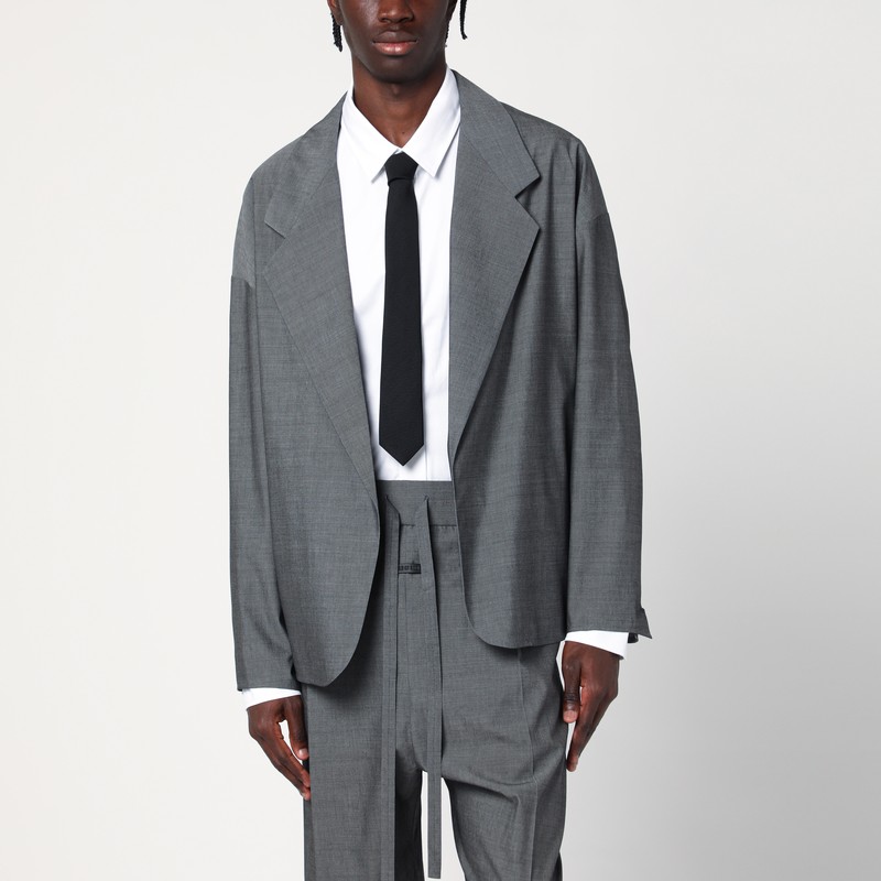 Gray single-breasted jacket in cotton and wool - Fear of God - Modalova