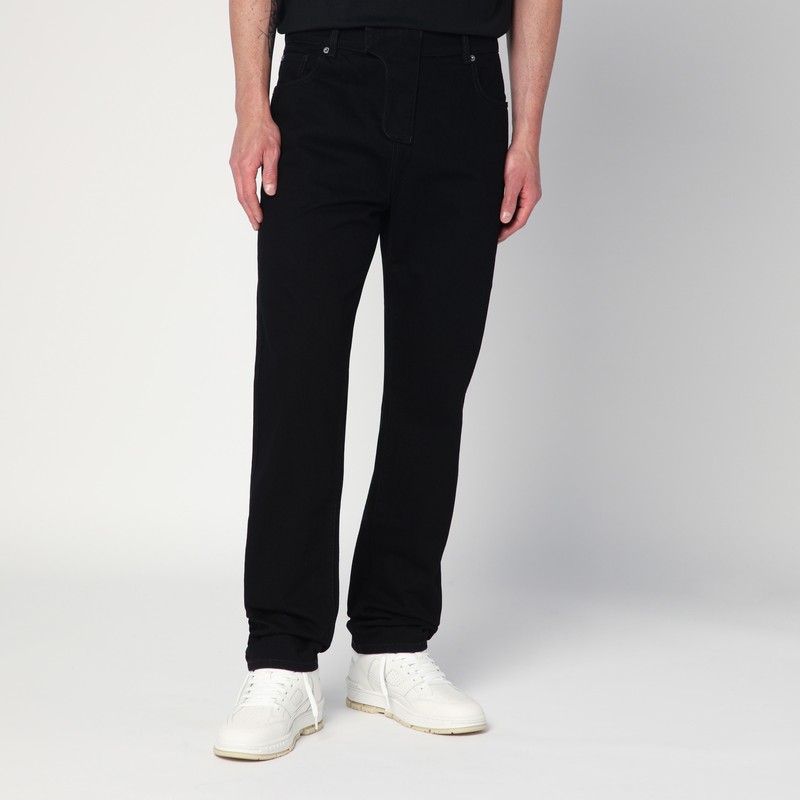 Balmain Denim Jeans With Pockets And Loops In Black