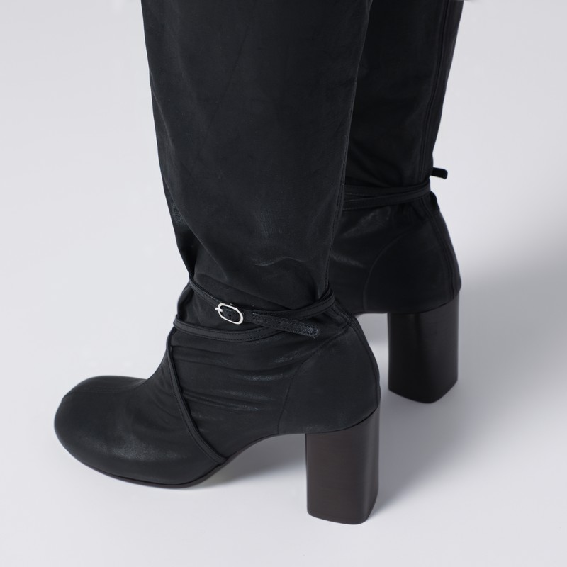 Lemaire High Anatomic Boots In Onyx In Black