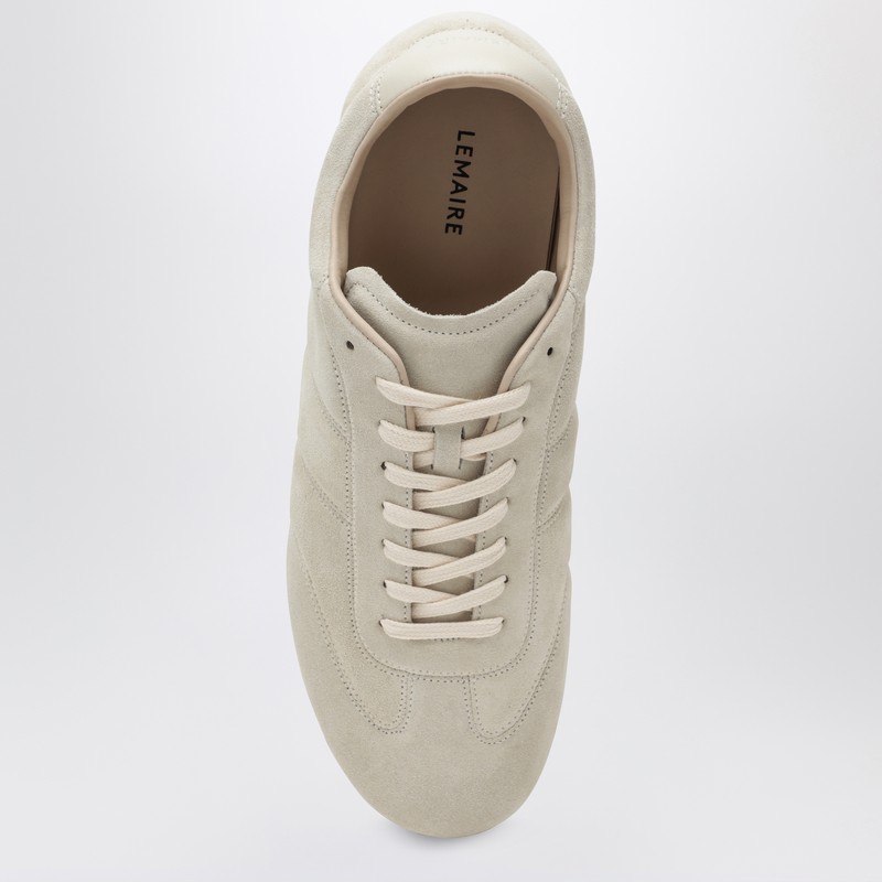 Lemaire Suede Low Profile Sneakers With Rubber Sole In Animal Print