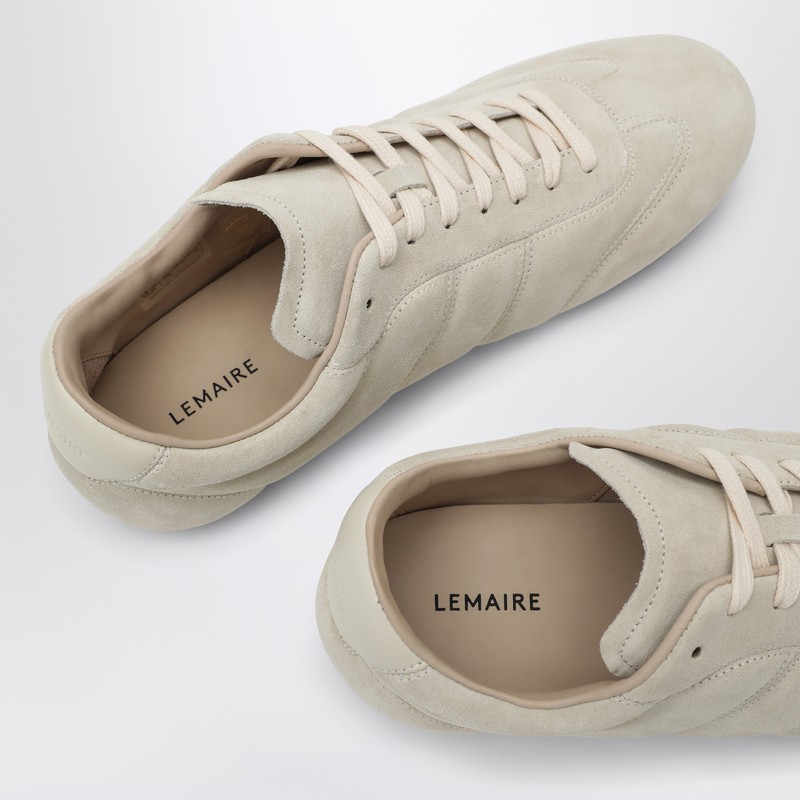 Lemaire Suede Low Profile Sneakers With Rubber Sole In Animal Print