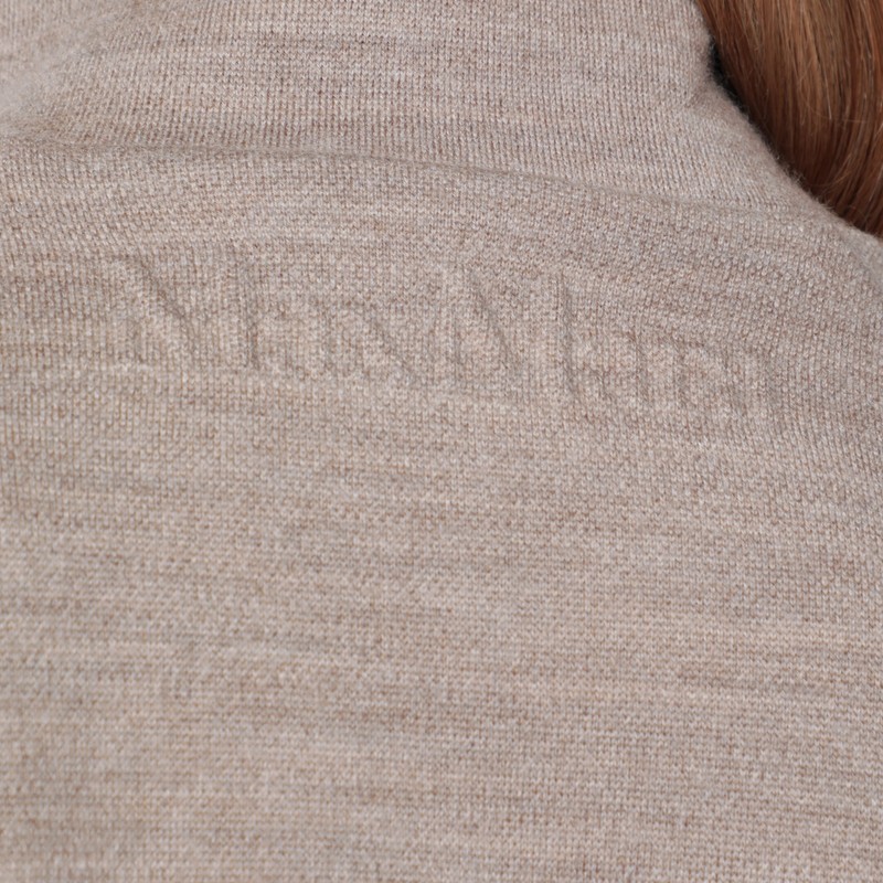 Max Mara Beige Zip-up Sweatshirt In Wool Blend In Sand