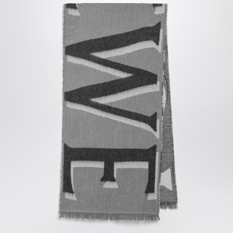 Loewe Gray Wool And Cashmere Scarf In Gray