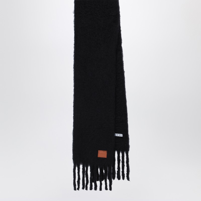Black wool and mohair scarf - Loewe - Modalova