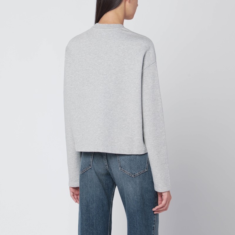 Ami Alexandre Mattiussi Grey Ami De Coeur Sweatshirt In Gray