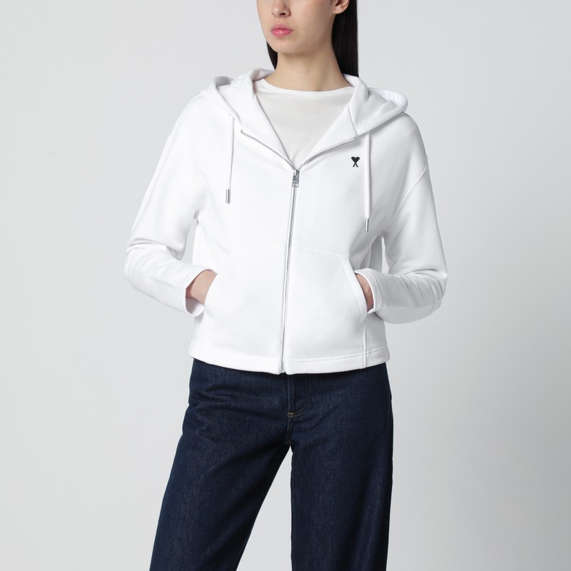 White Ami De Coeur zip-up hoodie