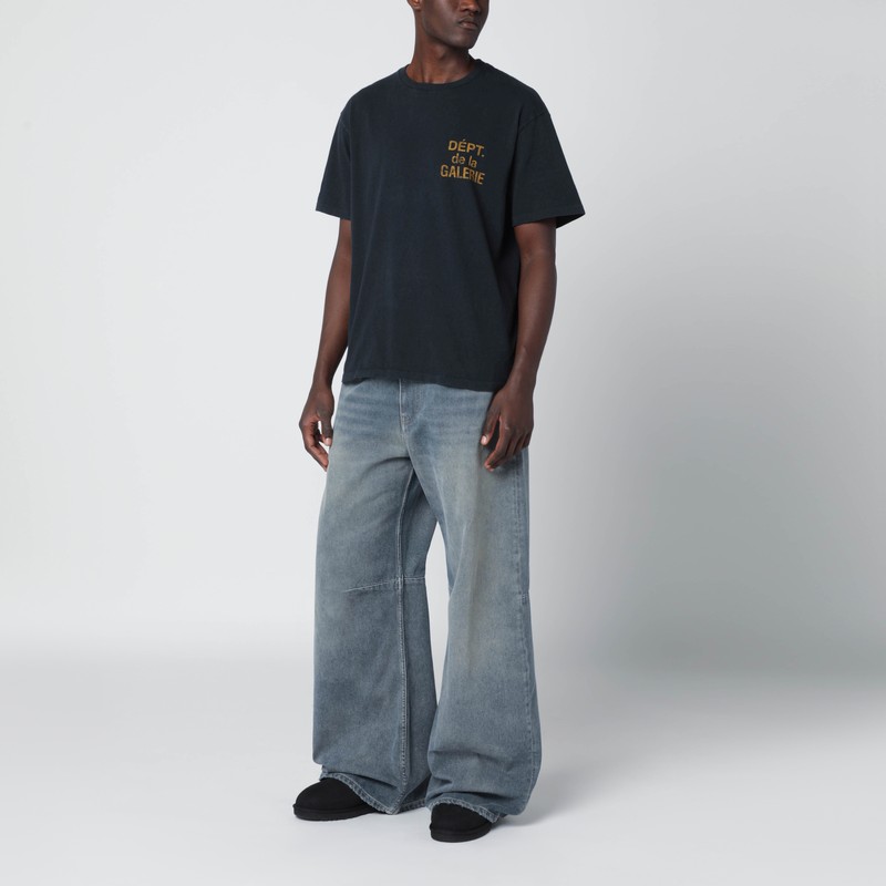 Gallery Dept. Mens Black Brand-print Relaxed-fit Cotton-jersey T-shirt Xl In Black