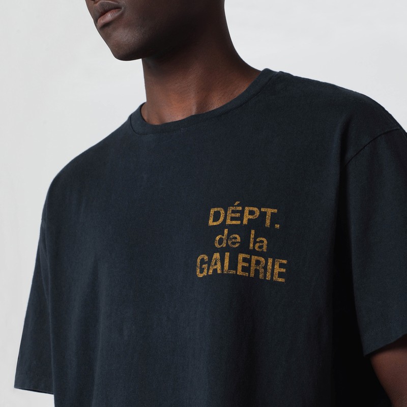 Gallery Dept. Mens Black Brand-print Relaxed-fit Cotton-jersey T-shirt Xl In Black