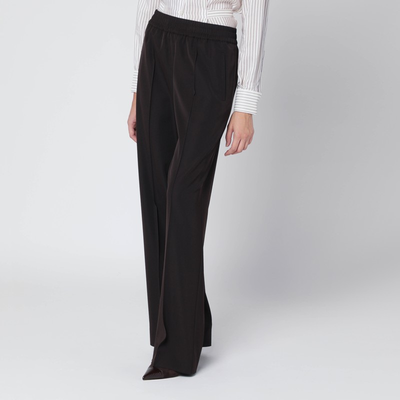 Dolce & Gabbana Brown Wool Trousers In Brown