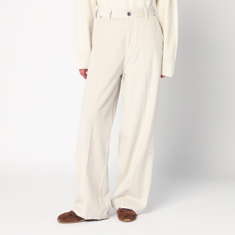 Ivory corduroy trousers