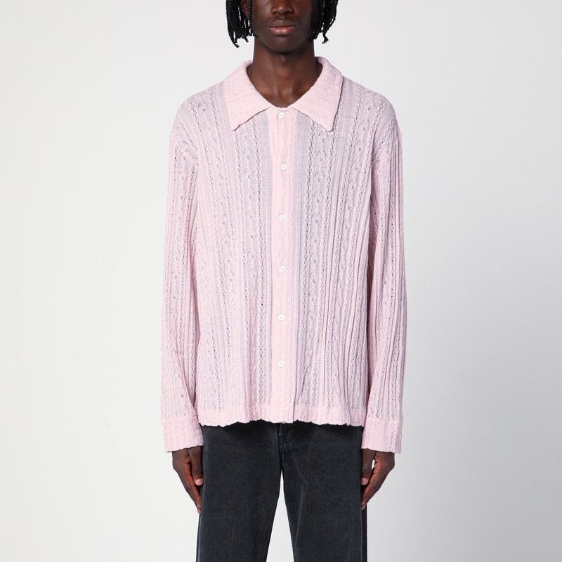 Pink wool Riku shirt