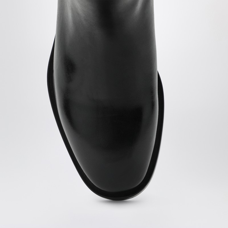 Durazzi Milano Black/burgundy Two-tone Boots In Black