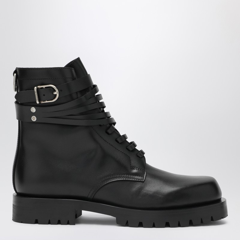 Black combat boots
