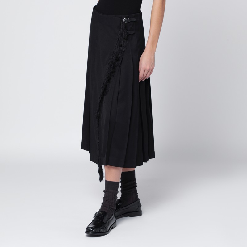 Durazzi Milano Adjustable-straps Midi Skirt In Black