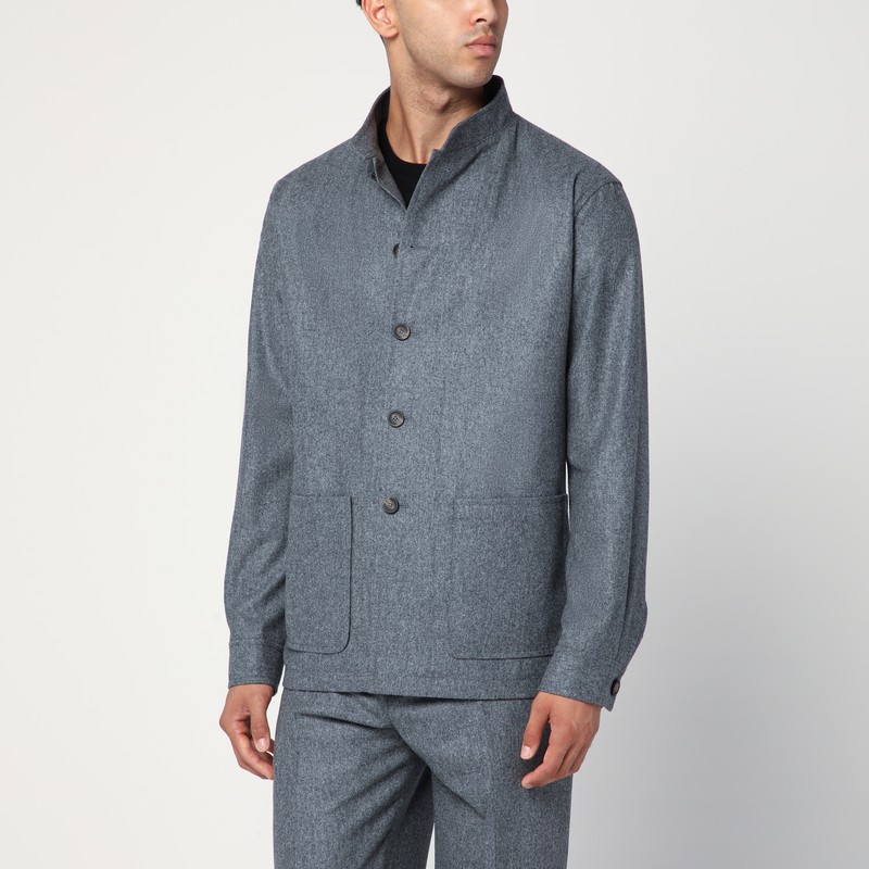 Grey wool jacket - Tagliatore - Modalova