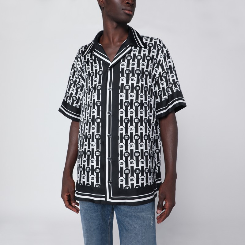 Printed silk twill Hawaii shirt
