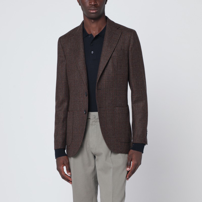 Brown jacket in Prince of Wales check