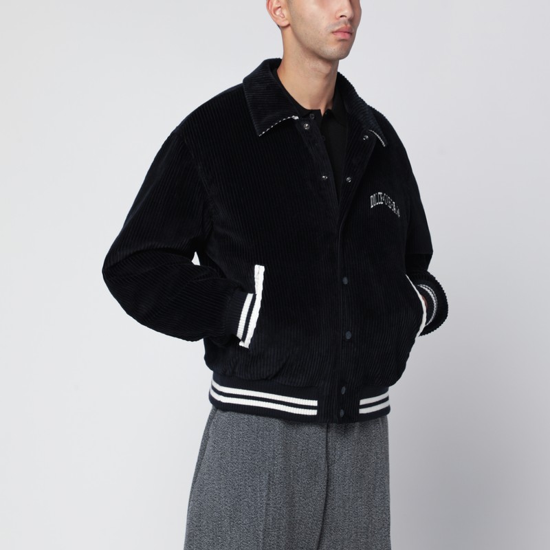 Navy corduroy Varsity bomber
