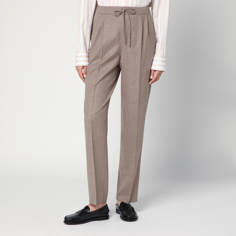 Dove grey cashmere trousers