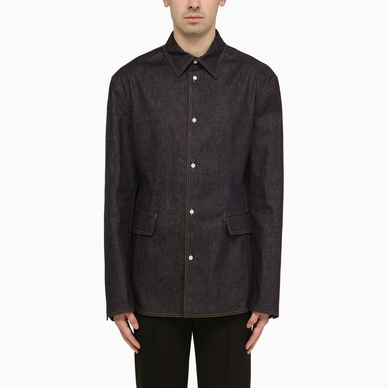 Blue denim shirt jacket