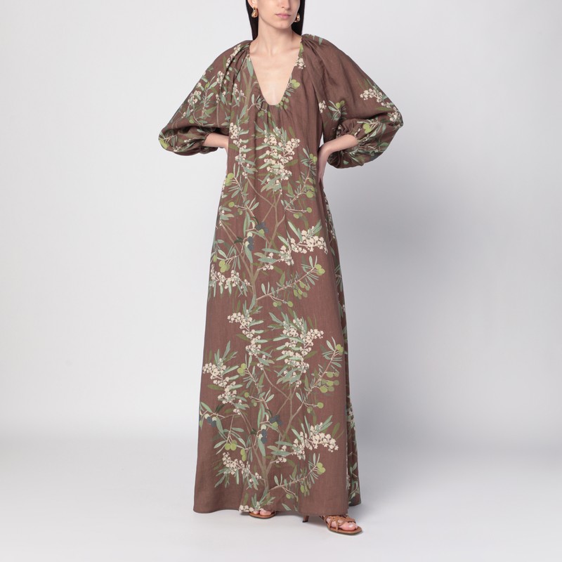 Georgio maxi dress with floral linen print