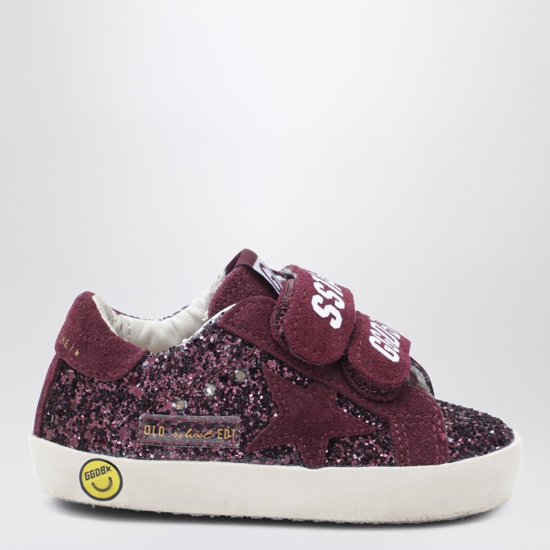 Old School sneakers in burgundy glitter