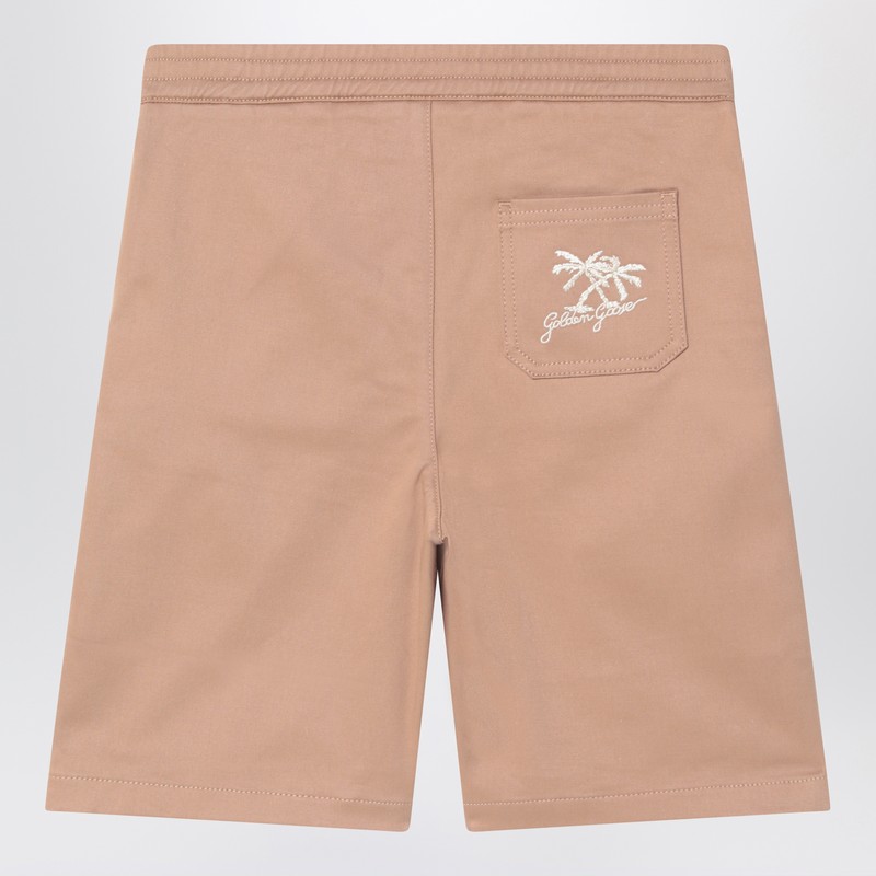 Golden Goose Dark Beige Cotton Shorts In Beige