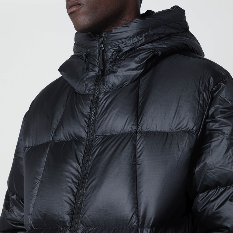 Goldwin Black Padded Parka In Pertex Quantum In Black