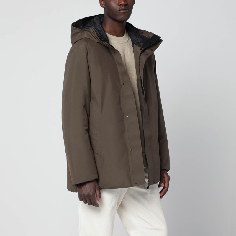 Brown GORE-TEX down jacket