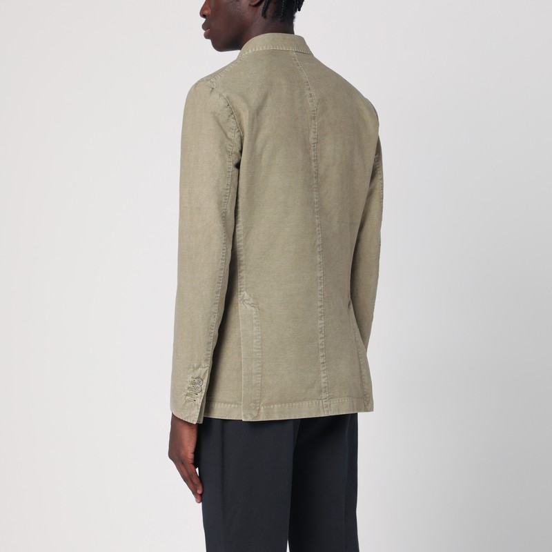 Santaniello Double-breasted Sage Green Jacket In Green