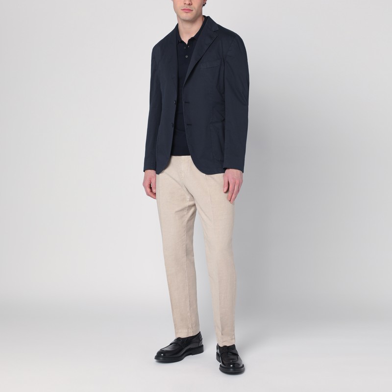 Santaniello Giacca Cotone Icegab Gabardina Doppio Ritorto In Ice Cotton High Twist In Blue