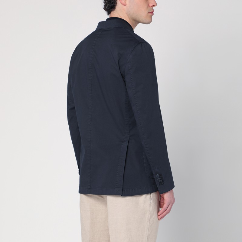 Santaniello Giacca Cotone Icegab Gabardina Doppio Ritorto In Ice Cotton High Twist In Blue