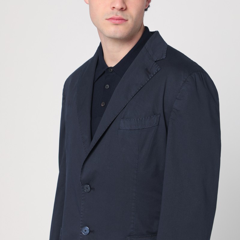 Santaniello Giacca Cotone Icegab Gabardina Doppio Ritorto In Ice Cotton High Twist In Blue