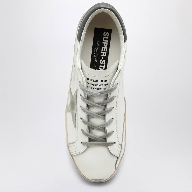 Golden Goose Men Super Star Leather Upper And Heel Suede Star And Spur In White