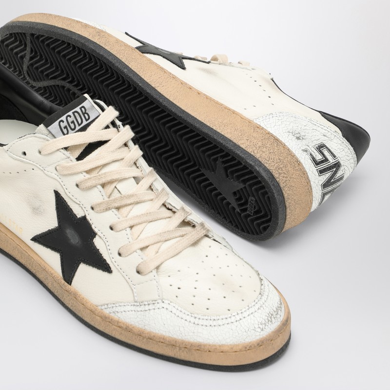 Golden Goose Ball Star White/black Trainer In White
