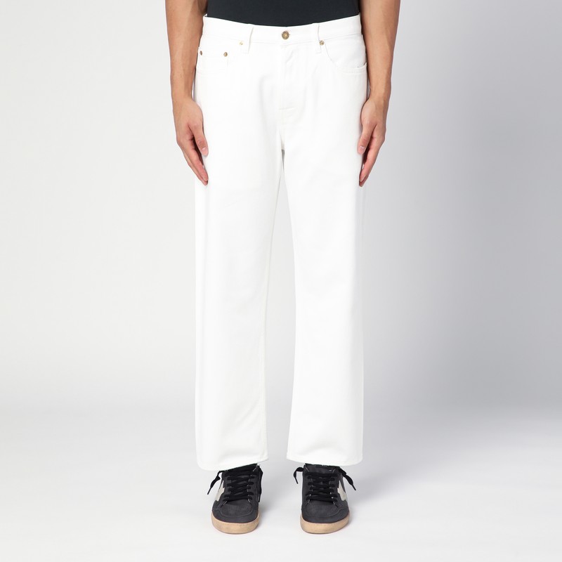 White straight-leg Skate jeans
