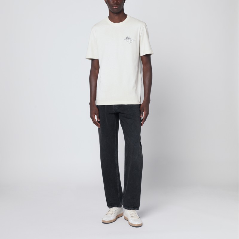 Golden Goose White Vintage-effect Cotton T-shirt In White