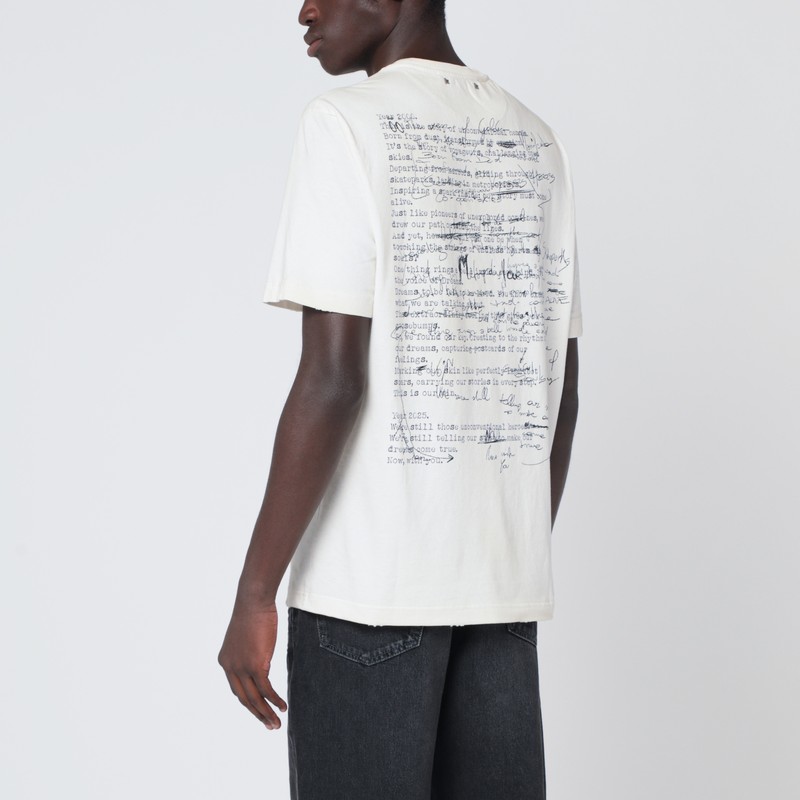 Golden Goose White Vintage-effect Cotton T-shirt In White