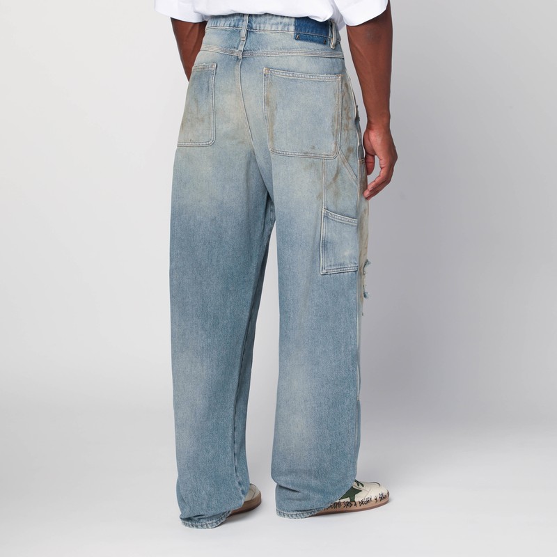 Golden Goose Deluxe Brand Men Marley Painter Cotton Jeans In Blue