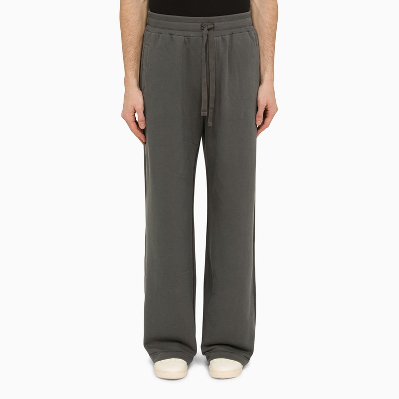 Shop Dolce & Gabbana Dolce&gabbana Grey Jogging Trousers In Cotton